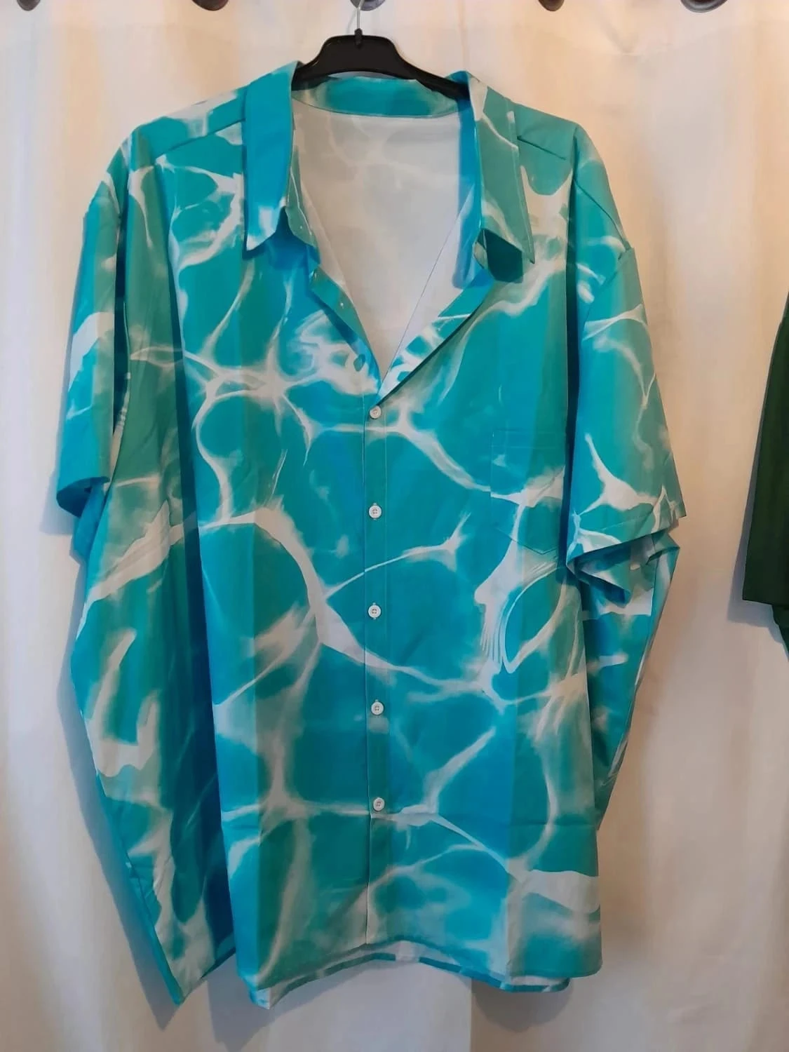 Chemisier grande taille, Imprimé bleu et blanc, taille 6XL